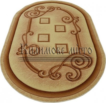 Synthetic carpet Hand Carving 0664 cream-brown - высокое качество по лучшей цене в Украине.